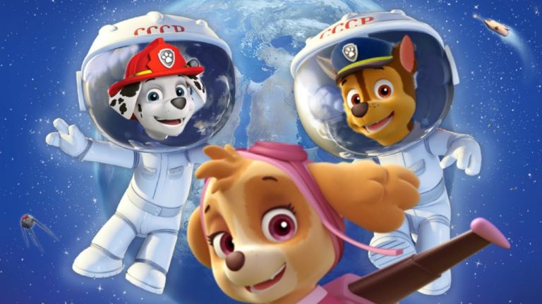 Включи paw patrol. Щенячий патруль в космосе. Щенячий патруль космонавты. Щенячий патруль Скай в космосе. Патруль щенки космические.