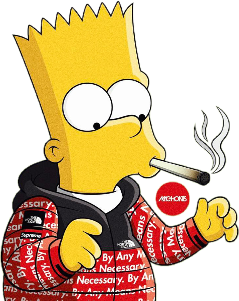 Барт симпсон курит