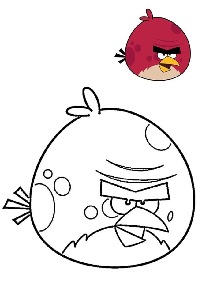 Как нарисовать чака из angry birds